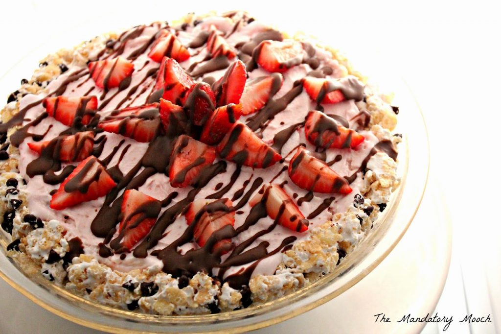 Choc Covered Strawberries Ice Cream Pie