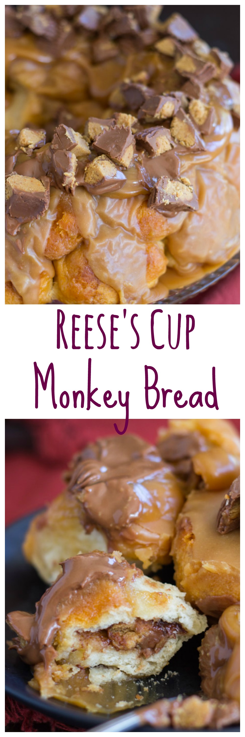 Reese's Peanut Butter Cup Monkey Bread