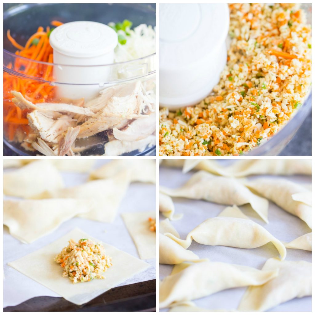 Sesame Chicken Potstickers recipe collage