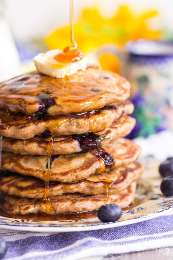 Blueberry Zucchini Bread Pancakes The Gold Lining Girl