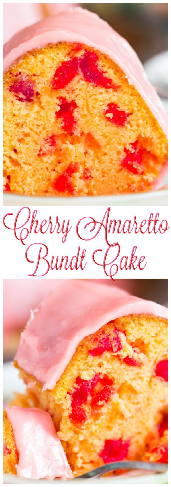 Cherry Amaretto Bundt Cake - The Gold Lining Girl