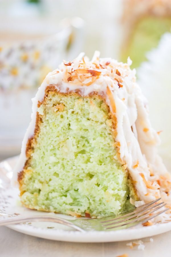 Coconut Pistachio Bundt Cake The Gold Lining Girl
