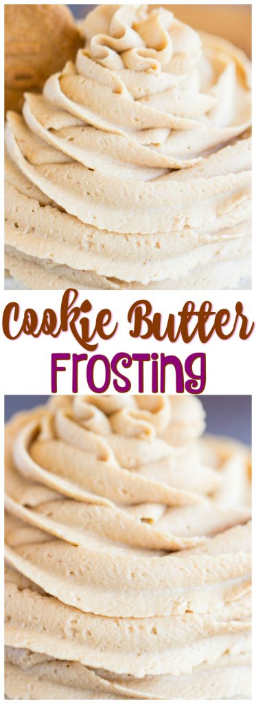 Cookie Butter Frosting recipe image thegoldlininggirl.com pin 1