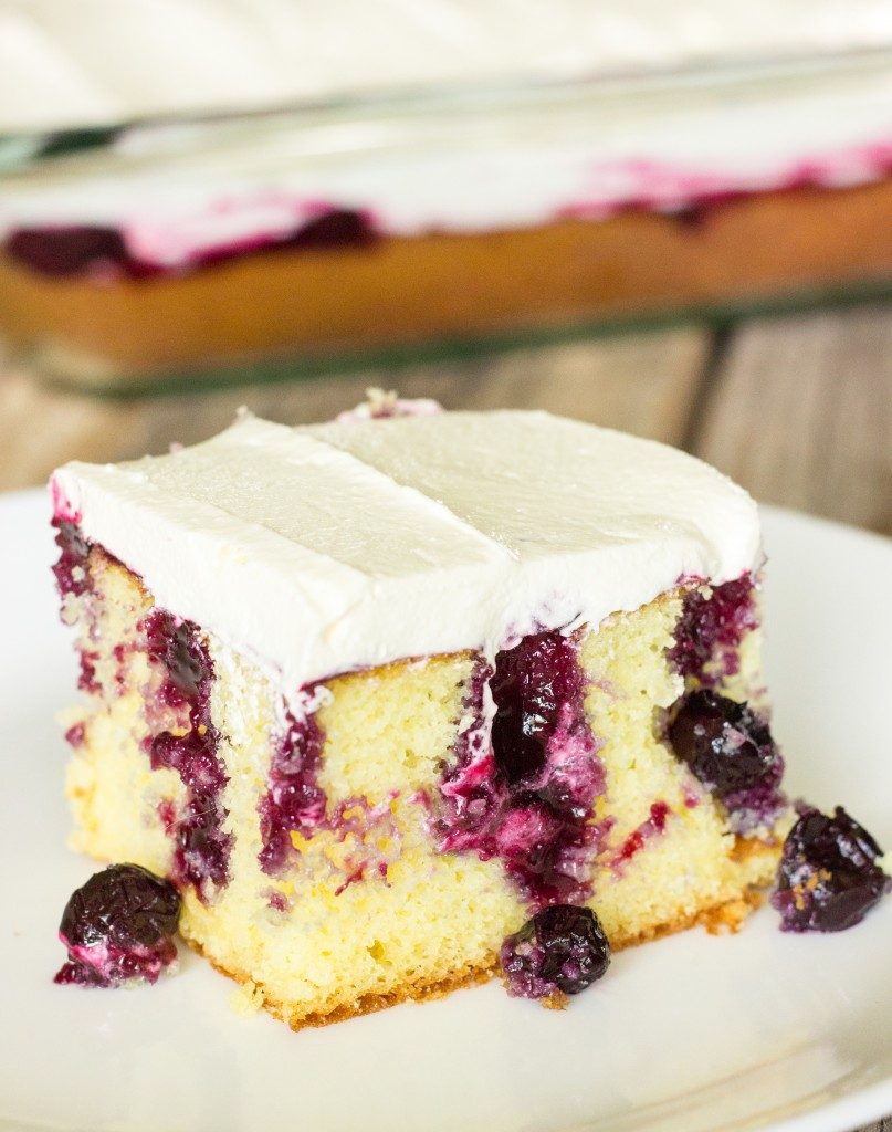 Blueberry Lemon Poke Cake