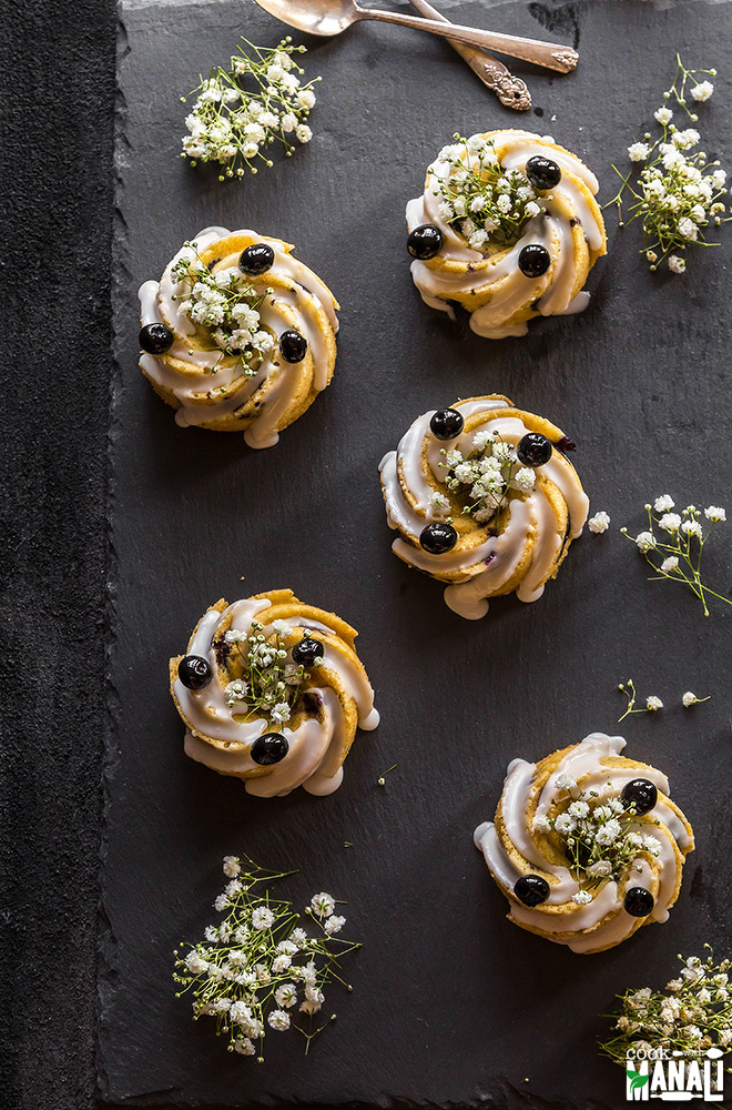 Lemon-Blueberry-Tea-Cakes Cook with Manali