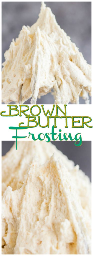 Brown Butter Frosting recipe image thegoldlininggirl.com pin 1