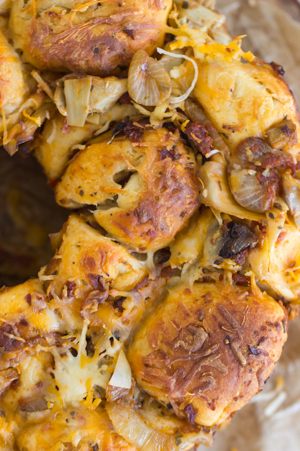 SausageStuffed Savory Monkey Bread The Gold Lining Girl