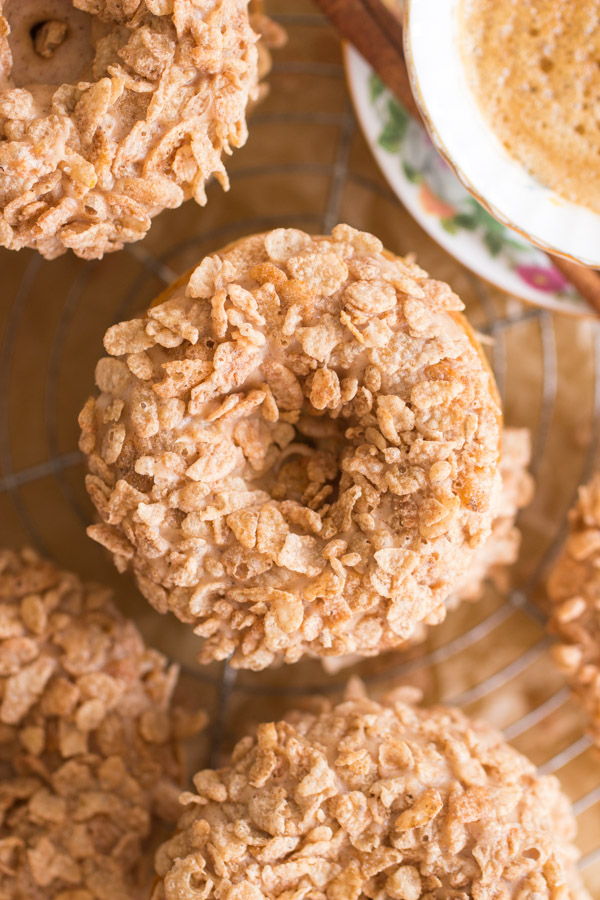 Baked Cinnamon Sugar Donuts with Cinnamon Glaze