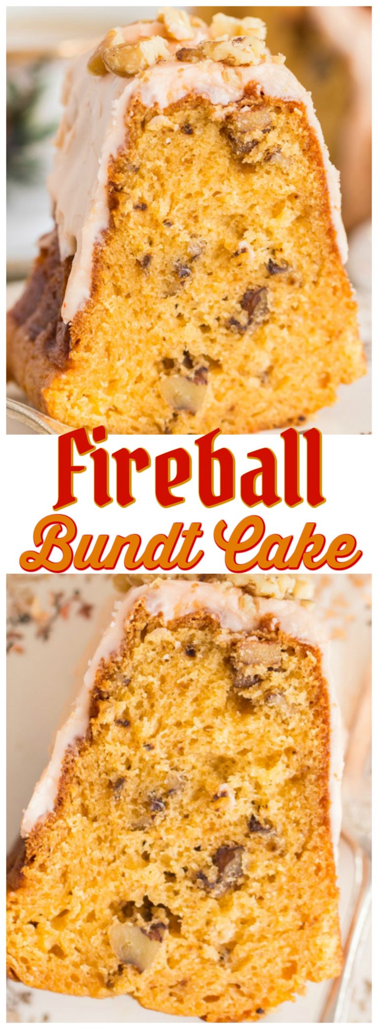 Fireball Cake with Fireball Glaze The Gold Lining Girl