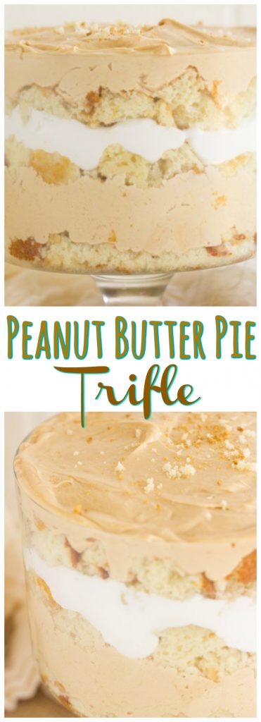 No Bake Peanut Butter Pie Trifle Recipe image thegoldlininggirl.com pin