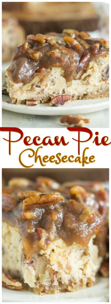 Pecan Pie Cheesecake recipe image thegoldlininggirl.com pin 2