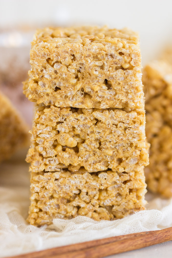 Pumpkin Spice Latte Rice Krispie Treats - The Gold Lining Girl