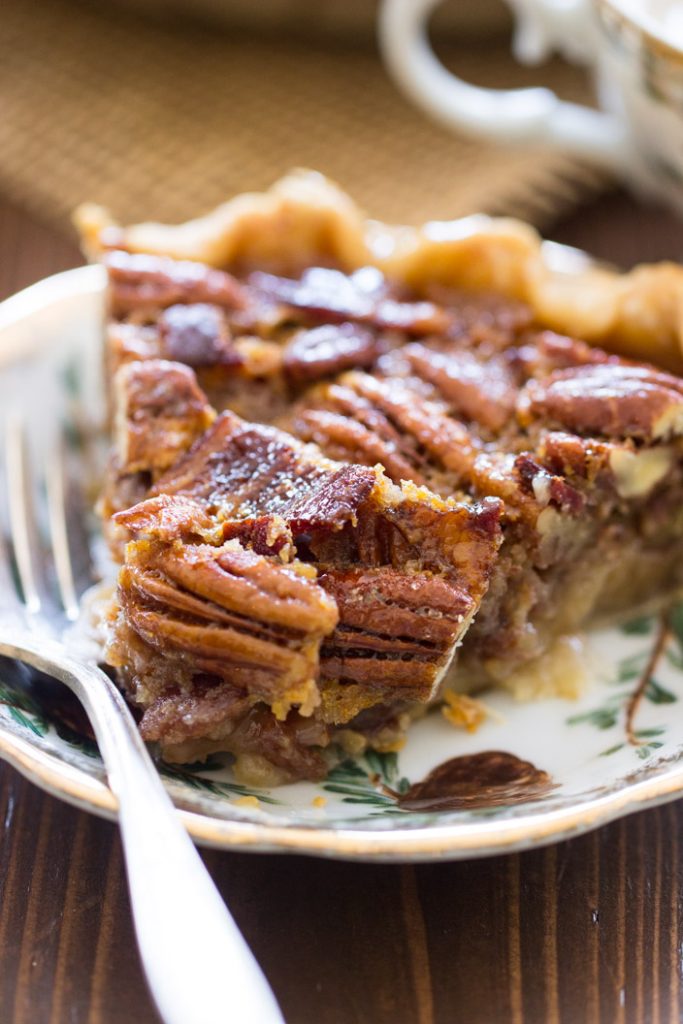 Bourbon Bacon Pecan Pie recipe image thegoldlininggirl.com 10