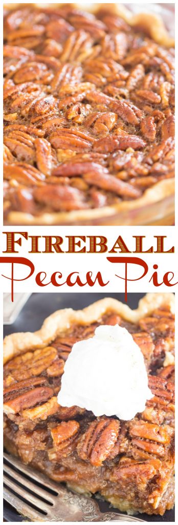 Fireball Pecan Pie recipe image thegoldlininggirl.com pin 2