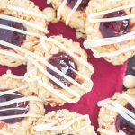 White Chocolate Raspberry Almond Thumbprint Cookies