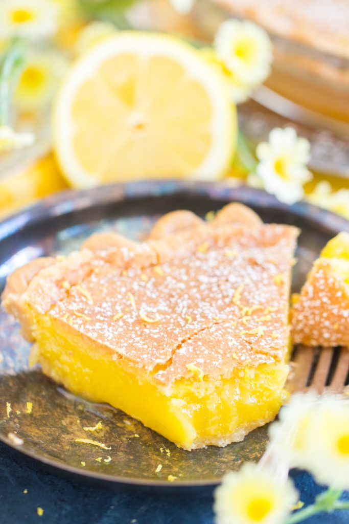 Lemon Chess Pie recipe image thegoldlininggirl.com 17