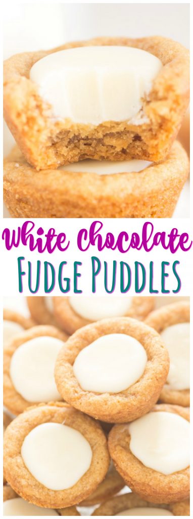 White Chocolate Fudge Puddles recipe image thegoldlininggirl.com pin 1