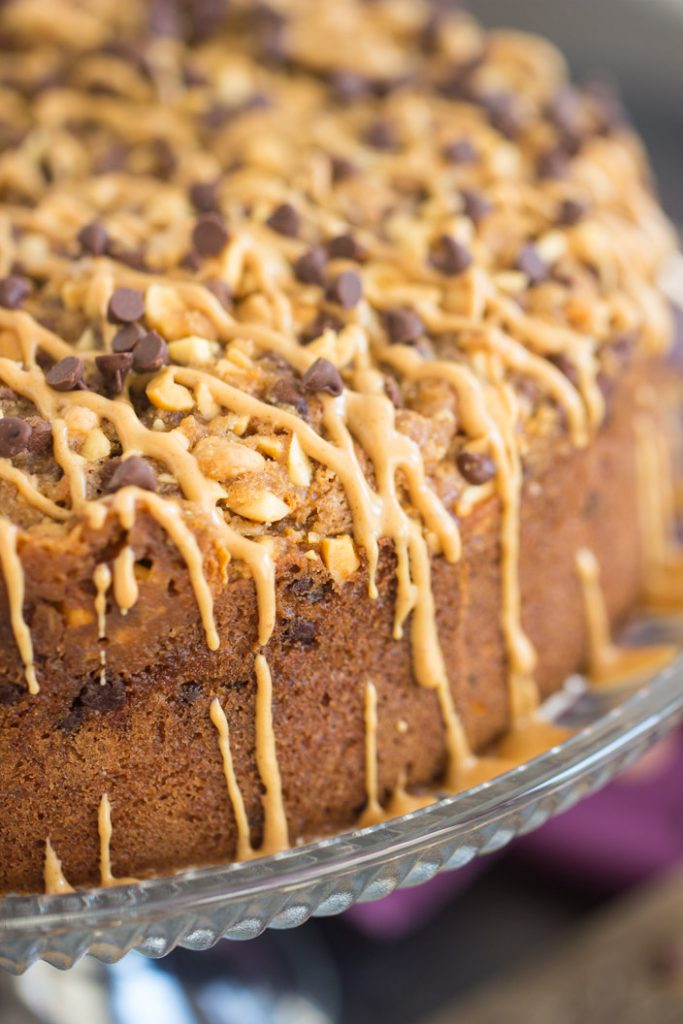 Chocolate Peanut Butter Coffee Cake recipe image thegoldlininggirl.com 4