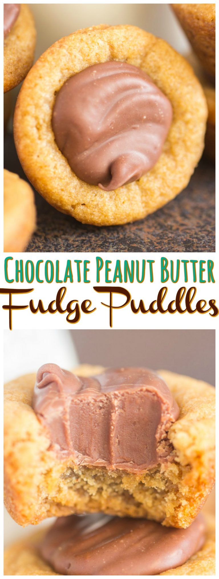 Chocolate Peanut Butter Fudge Puddles recipe The Gold Lining Girl