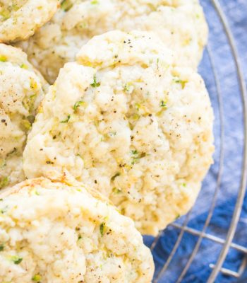 Goat Cheese Zucchini Scones recipe image thegoldlininggirl.com 600x900 3