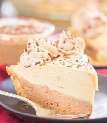 No Bake Chocolate Peanut Butter Pie recipe image thegoldlininggirl.com 600x900 1