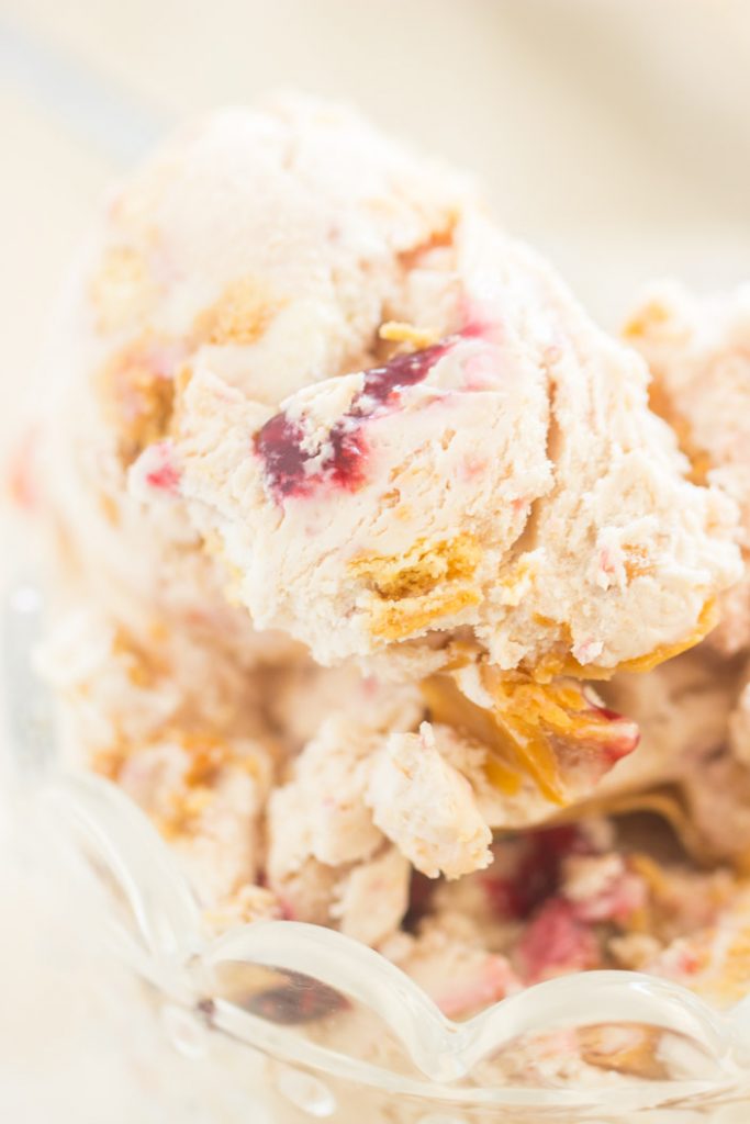 No Churn Peanut Butter & Jelly Ice Cream recipe image thegoldlininggirl.com 9