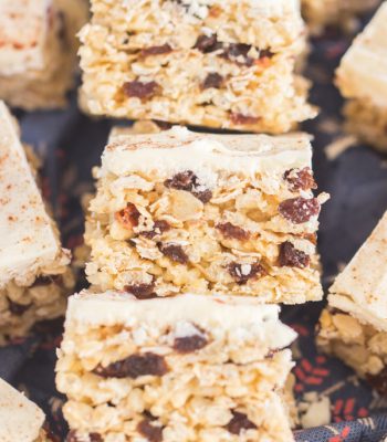 Oatmeal Raisin Rice Krispie Treats recipe image thegoldlininggirl.com 600x900 1