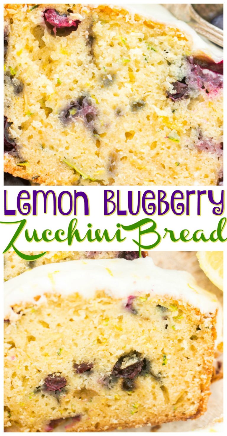 Lemon Blueberry Zucchini Bread With Lemon Glaze - The Gold Lining Girl