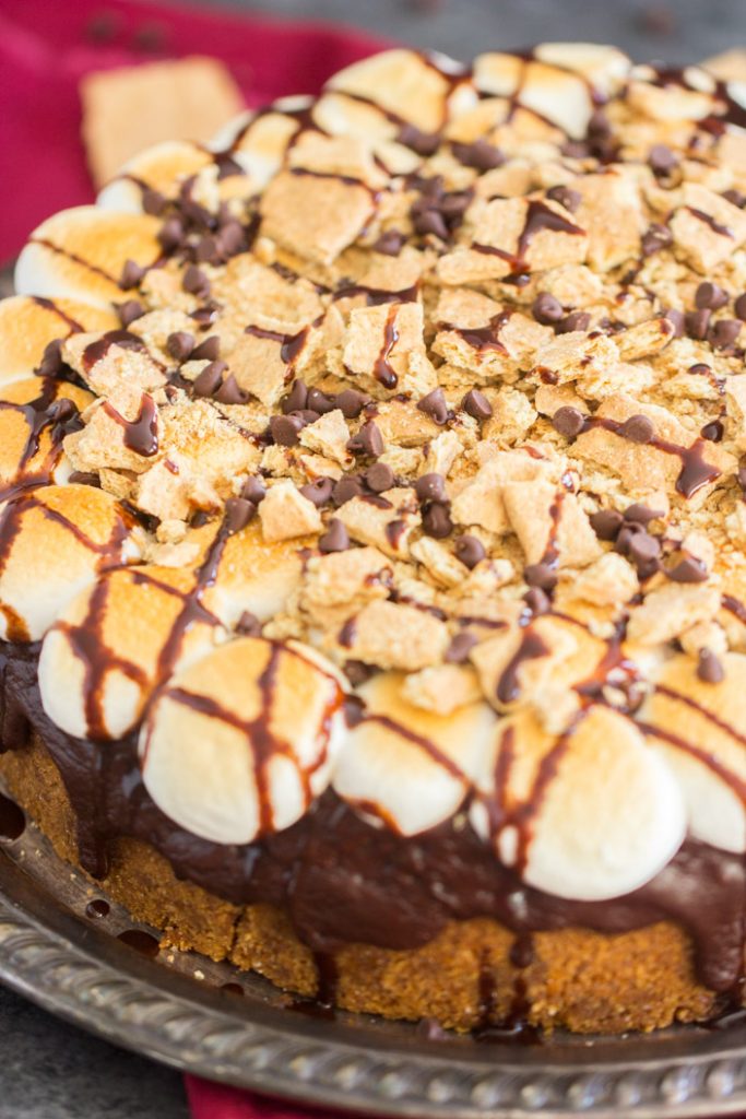Nutella S'mores Cheesecake recipe image thegoldlininggirl.com 6