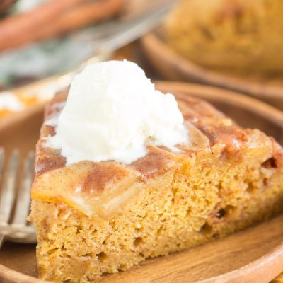 Pumpkin Apple Upside Down Cake - The Gold Lining Girl