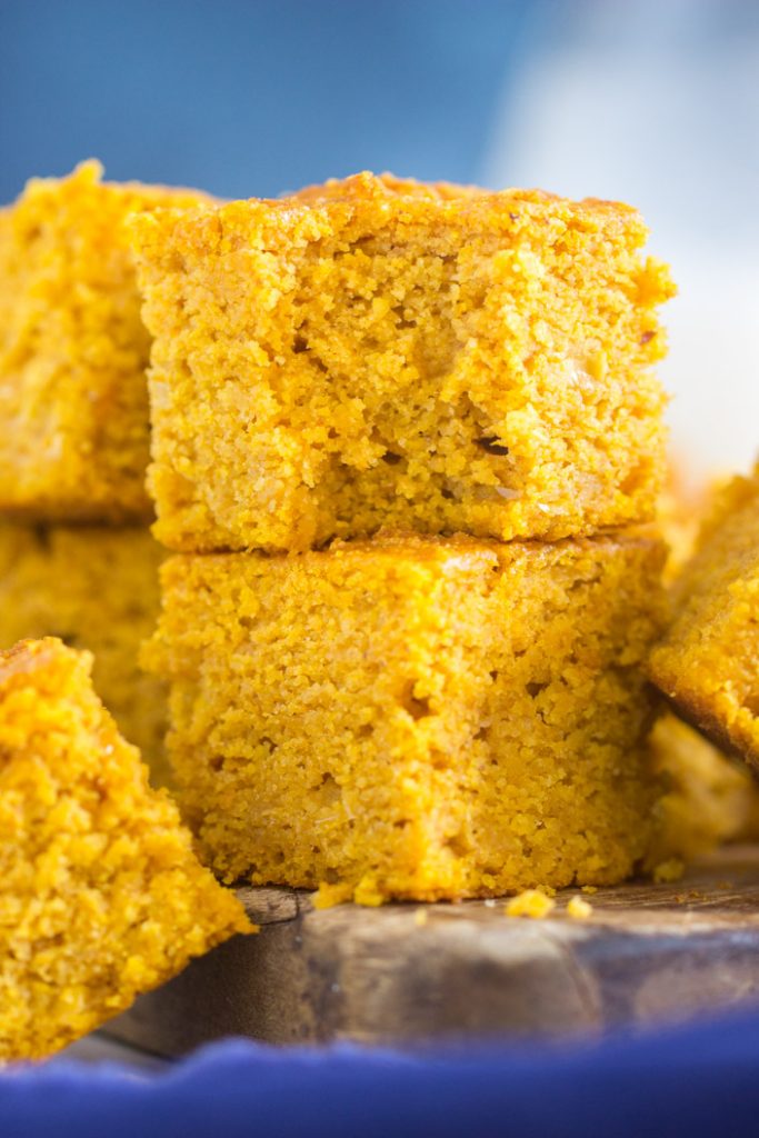 Honey Brown Butter Pumpkin Cornbread recipe image thegoldlininggirl.com 11