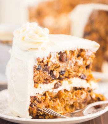 Pumpkin Carrot Cake with Cream Cheese Frosting recipe image thegoldlininggirl.com 600x900 2