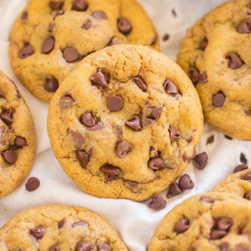 Chewy Pumpkin Chocolate Chip Cookies - The Gold Lining Girl