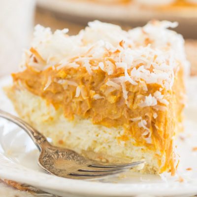 No Bake Coconut Pumpkin Cheesecake - The Gold Lining Girl