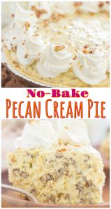 No Bake Pecan Cream Pie - The Gold Lining Girl