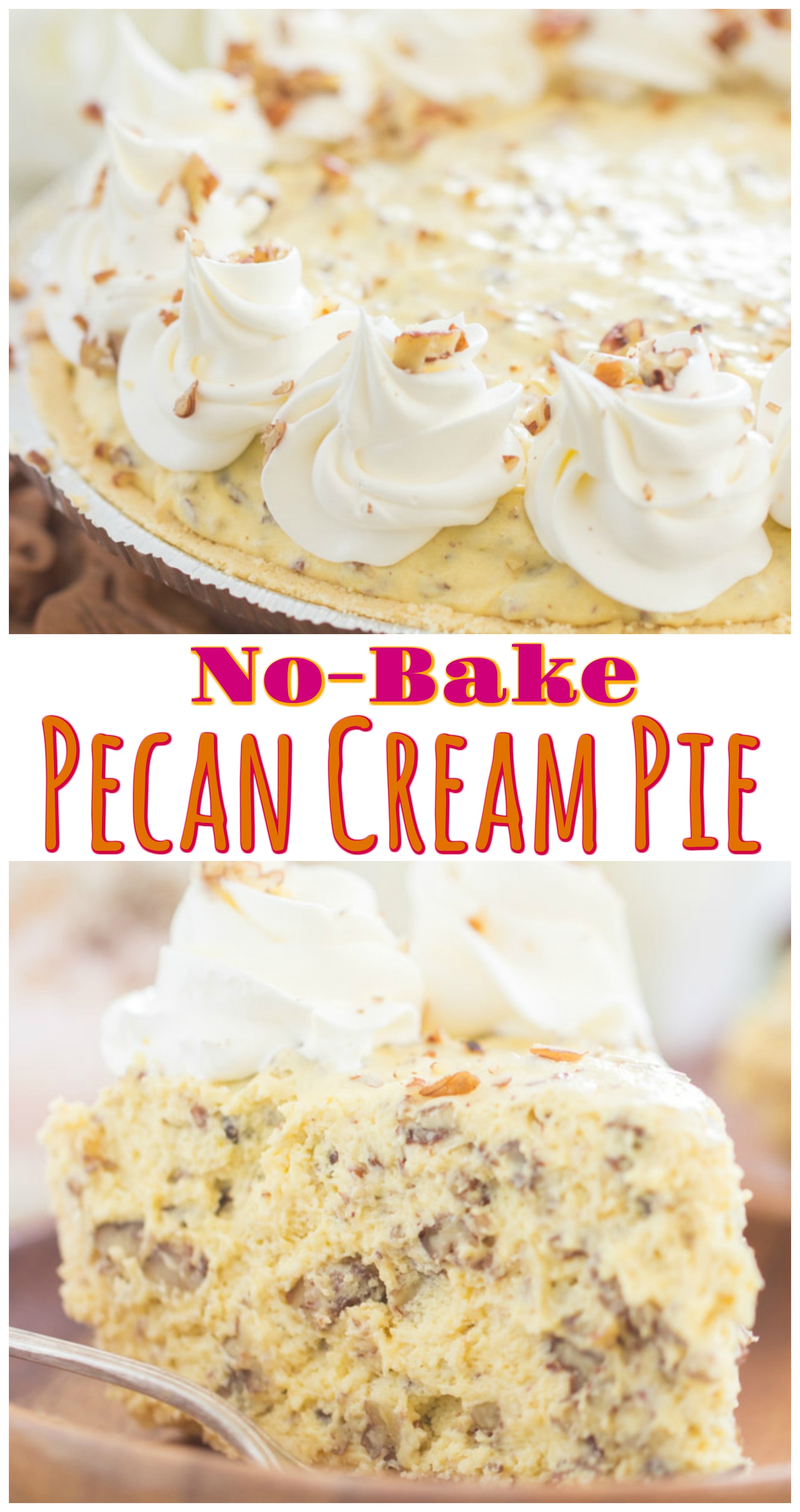 No Bake Pecan Cream Pie - The Gold Lining Girl