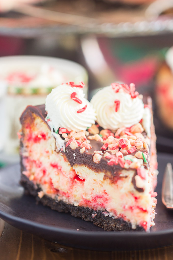 Peppermint Bark Cheesecake The Gold Lining Girl