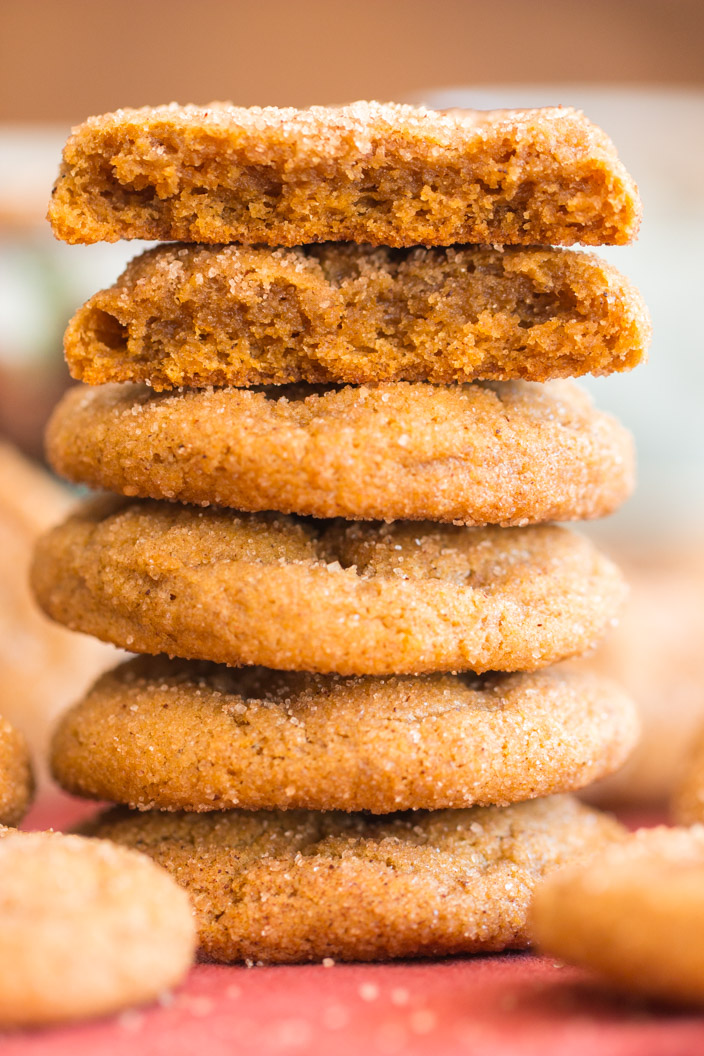 Soft & Chewy Pumpkin Snickerdoodles - The Gold Lining Girl