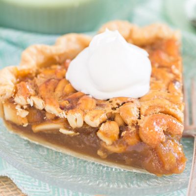 Salted Caramel Cashew Pie - The Gold Lining Girl