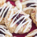 White Chocolate Cranberry Almond Thumbprint Cookies