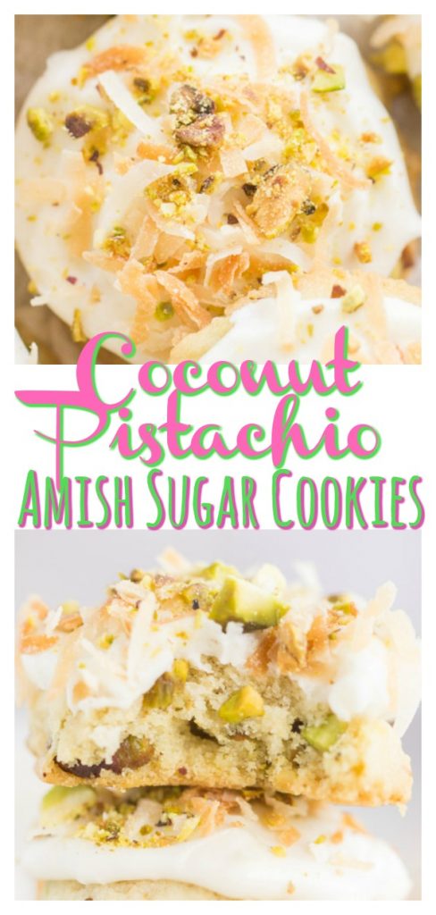 Pistachio Coconut Amish Sugar Cookies