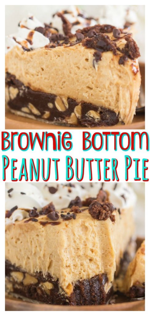 Brownie Bottom Peanut Butter Pie 
