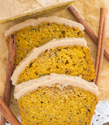 Pumpkin Zucchini Bread with Brown Butter Icing recipe