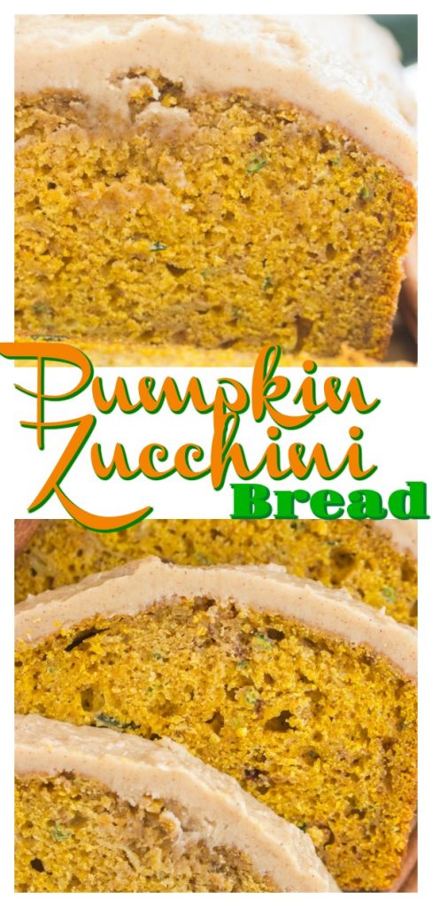 Pumpkin Zucchini Bread with Brown Butter Icing