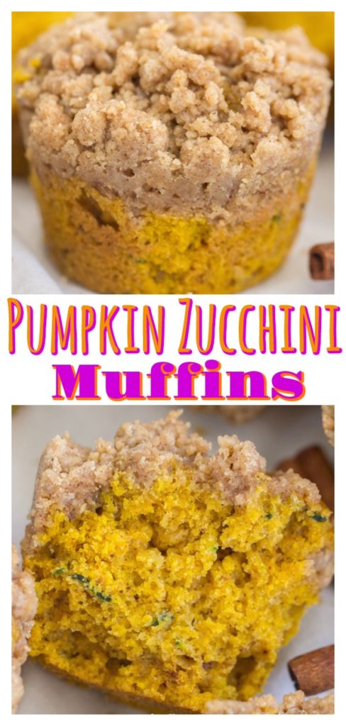 Streusel Pumpkin Zucchini Muffins