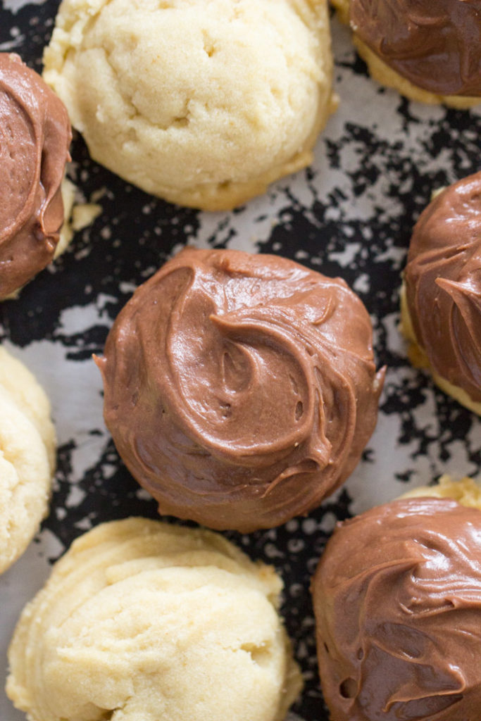 Amish Sugar Cookies with Chocolate Frosting