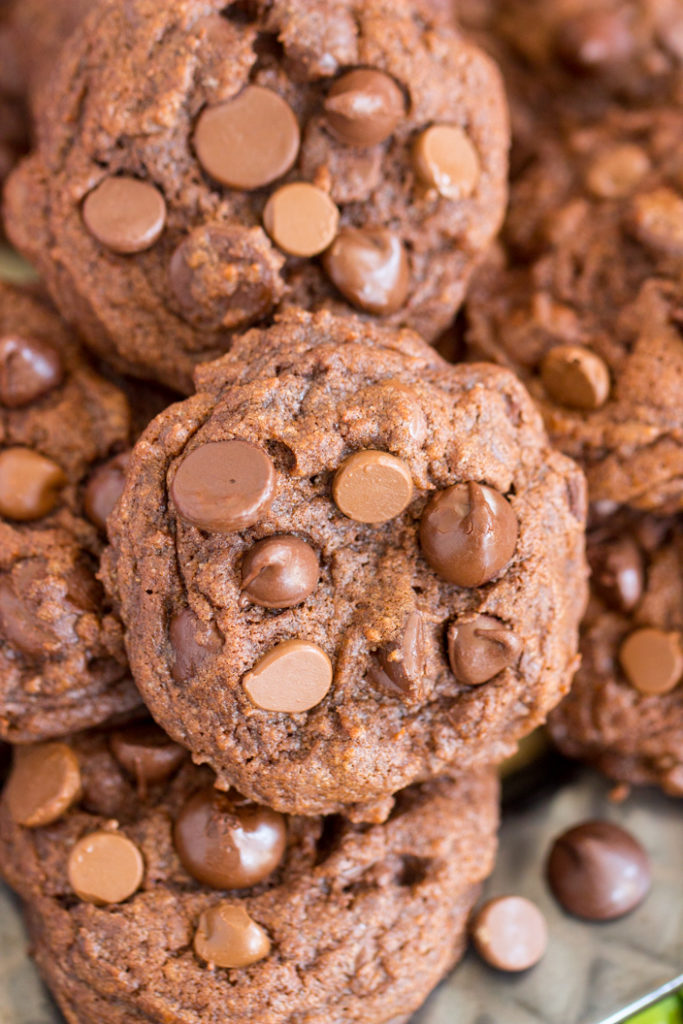 Triple Chocolate Chip Pudding Cookies