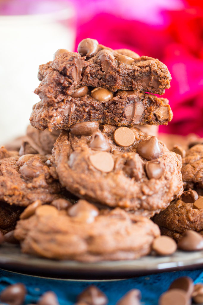 Triple Chocolate Chip Pudding Cookies