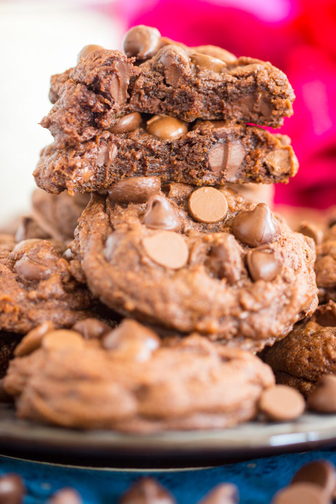 Triple Chocolate Chip Pudding Cookies