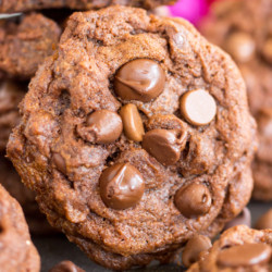 Triple Chocolate Chip Pudding Cookies